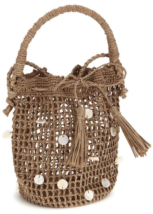 Alanui Alanui Brown Raffia Backet Bag Bruin