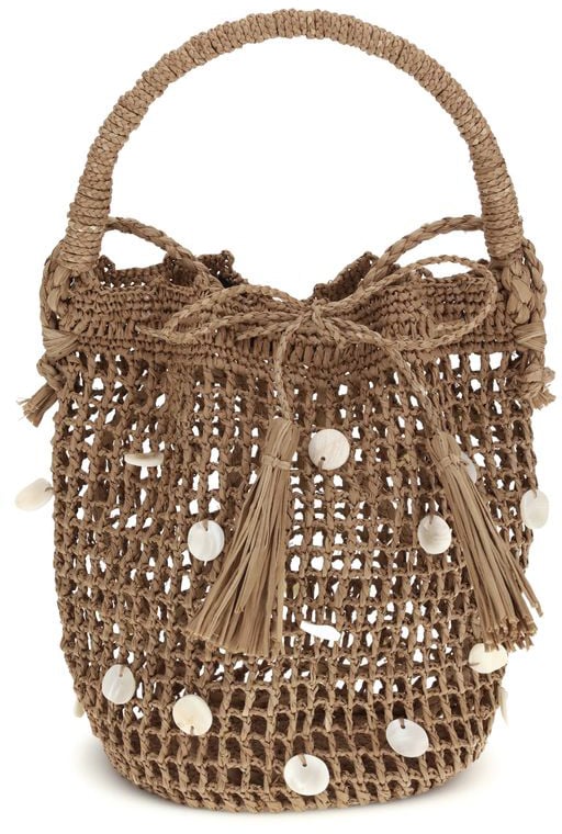 Alanui Alanui Brown Raffia Backet Bag Bruin