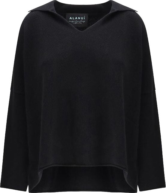 Alanui Black Cashmere Sweatshirt Zwart