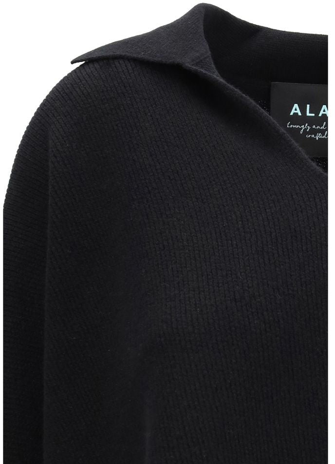 Alanui Black Cashmere Sweatshirt Zwart