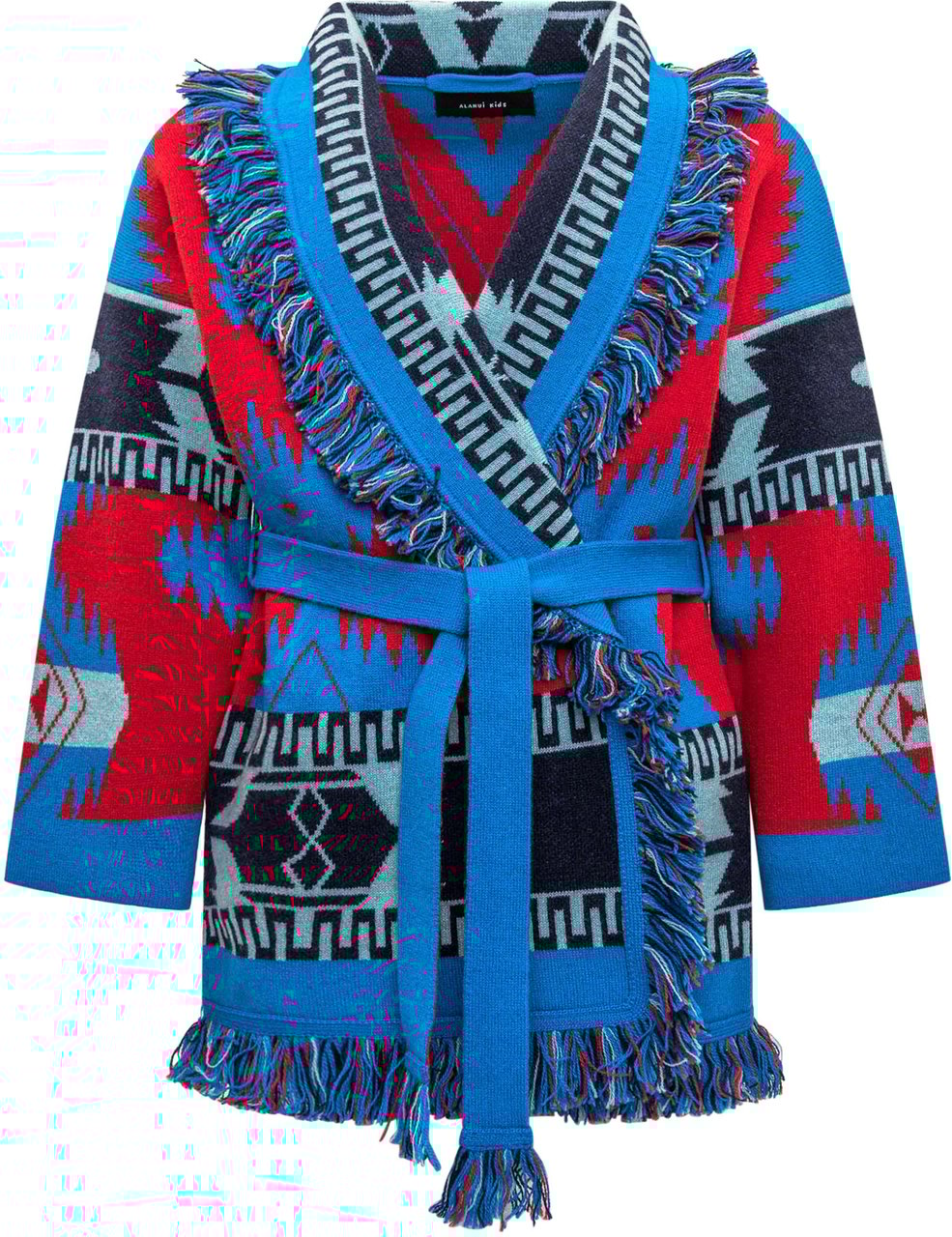 Alanui Cardigan Icon Jacquard Blauw