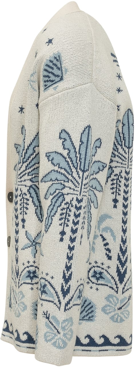 Alanui Echoes Isl Cardigan Wit