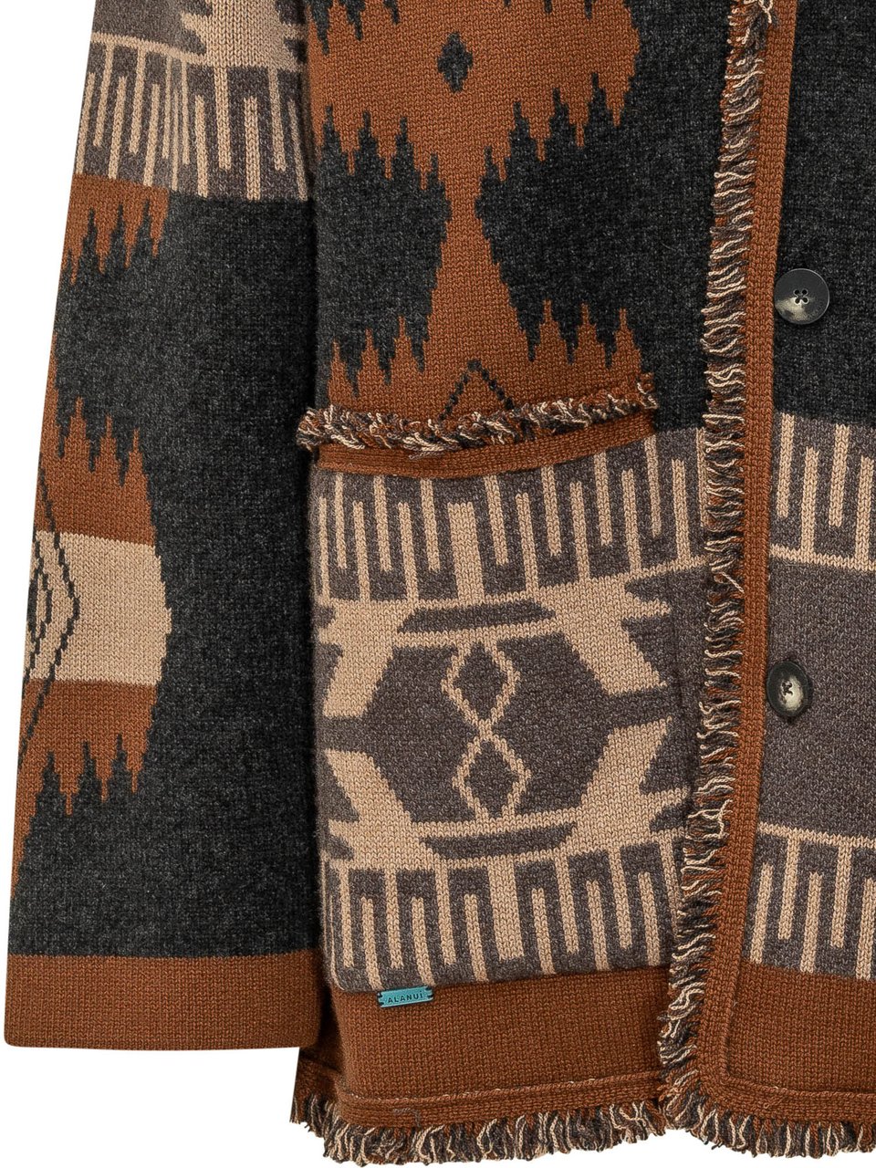 Alanui Cardigan Jacquard con Collo Sciallato Divers
