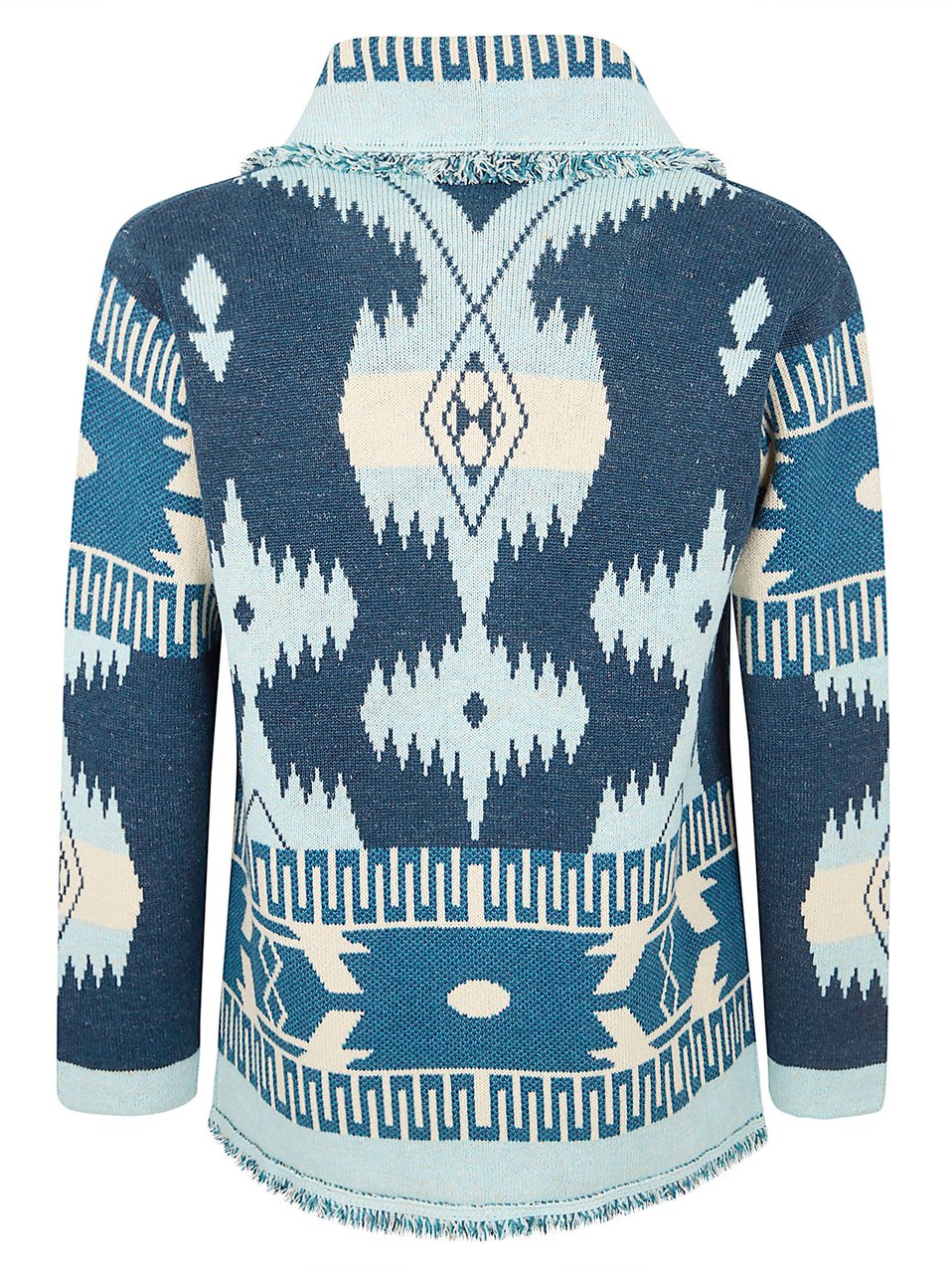 Alanui ALANUI ICON JACQUARD CARDIGAN Lichtblauw