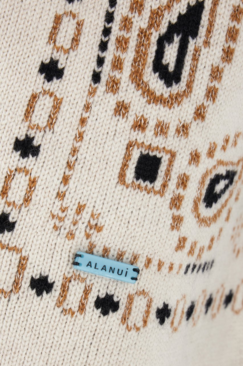 Alanui Alanui Embroidered cotton blend cardigan Neutraal