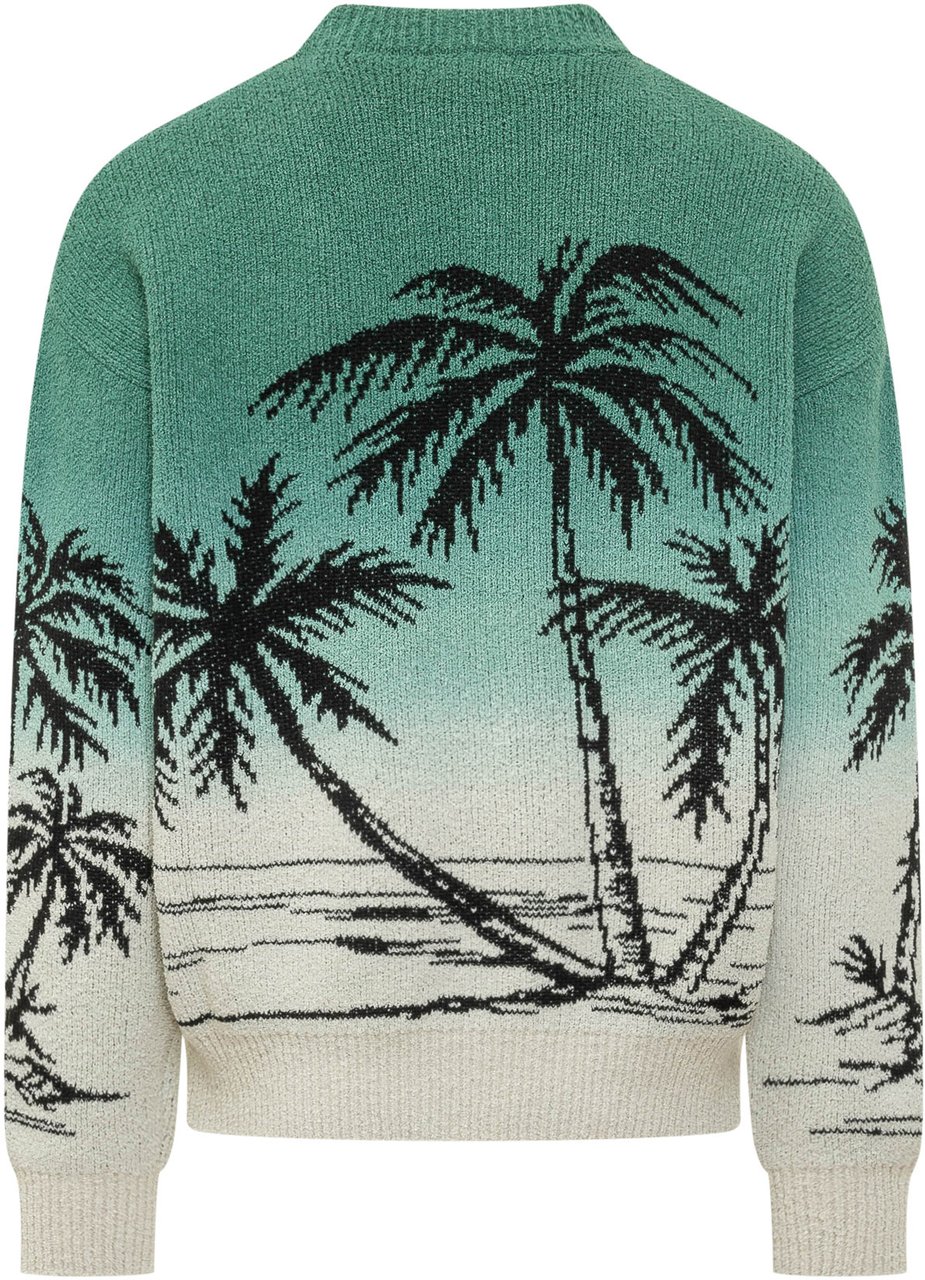 Alanui Maglione in Maglia con Motivo Palme Groen