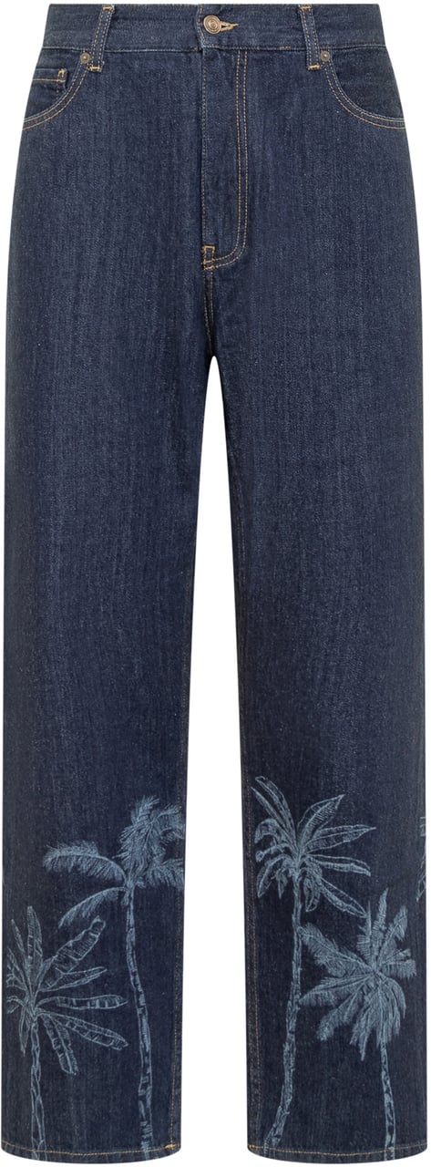 Alanui Jeans Jungle Toile Blauw