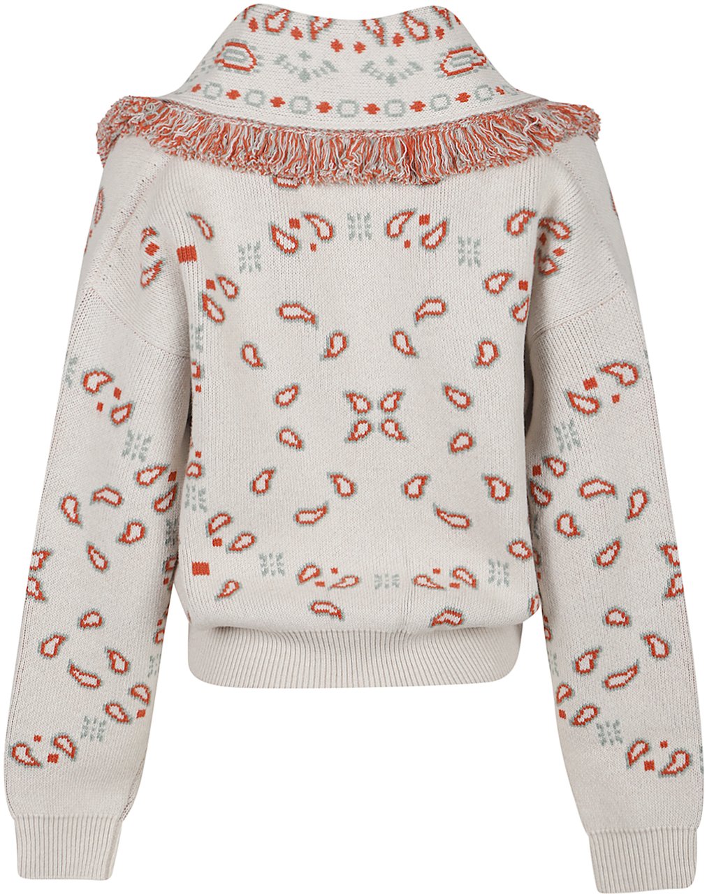 Alanui Bandana Jacquard Cardi Bomber Nude Beige