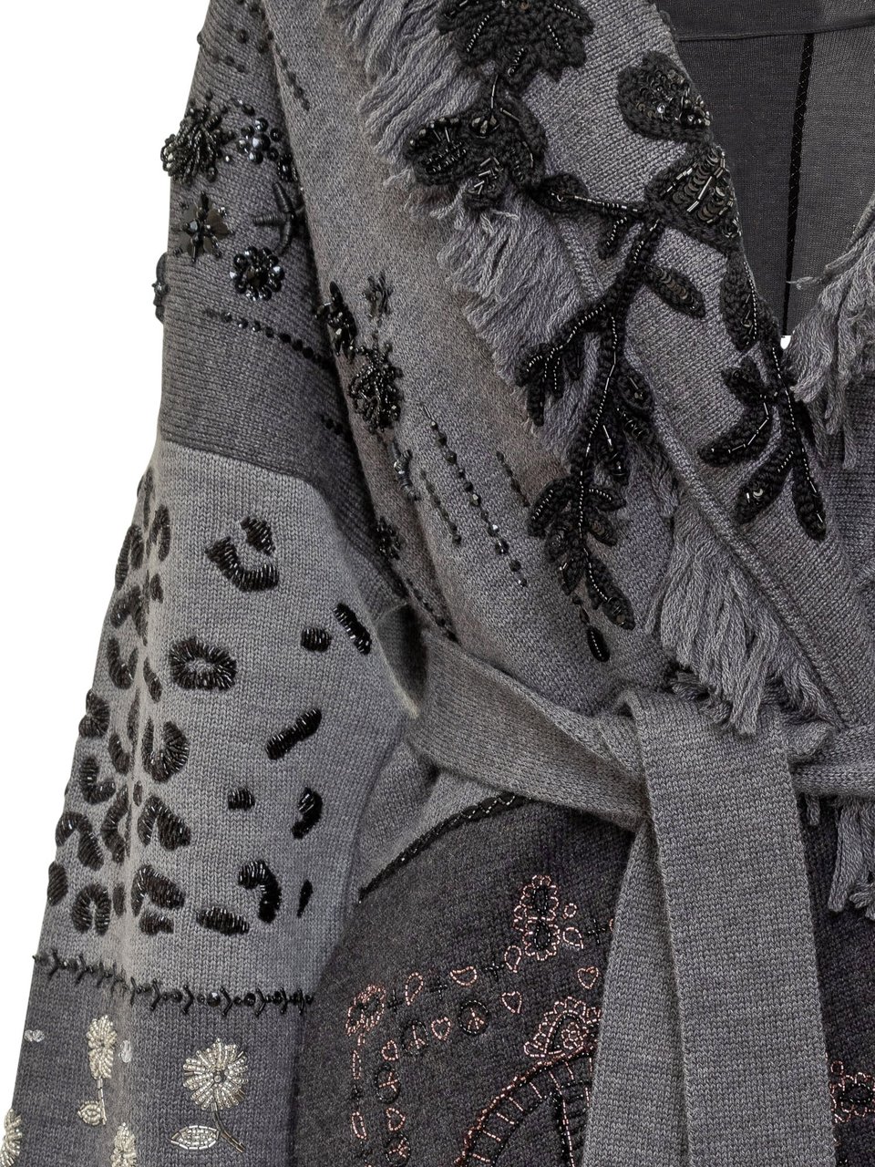 Alanui Alanui Cardigan Patch Ricamato Donna Grijs