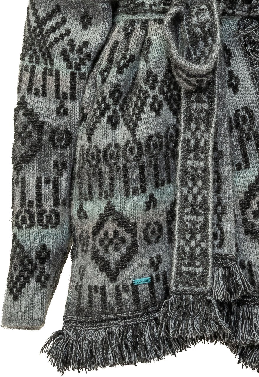 Alanui Cardigan Time to Shine con Cintura Grijs