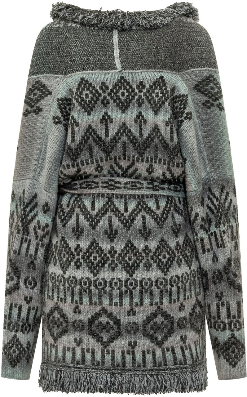 Alanui Cardigan Time to Shine con Cintura Grijs