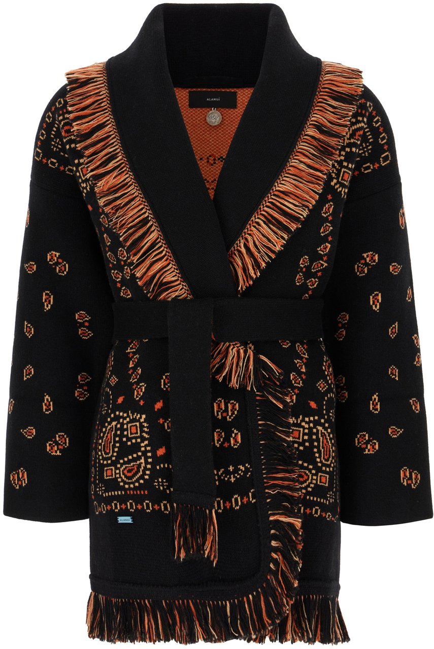 Alanui Alanui Black cashmere cardigan Zwart