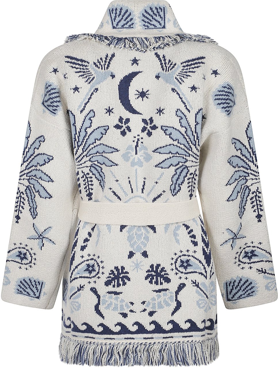 Alanui Echoes Of The Island Cardigan Blue Blauw