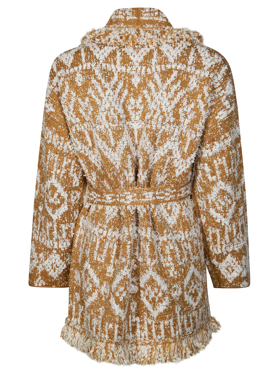 Alanui Sandy Beige Shawl Collar Cardigan Neutraal
