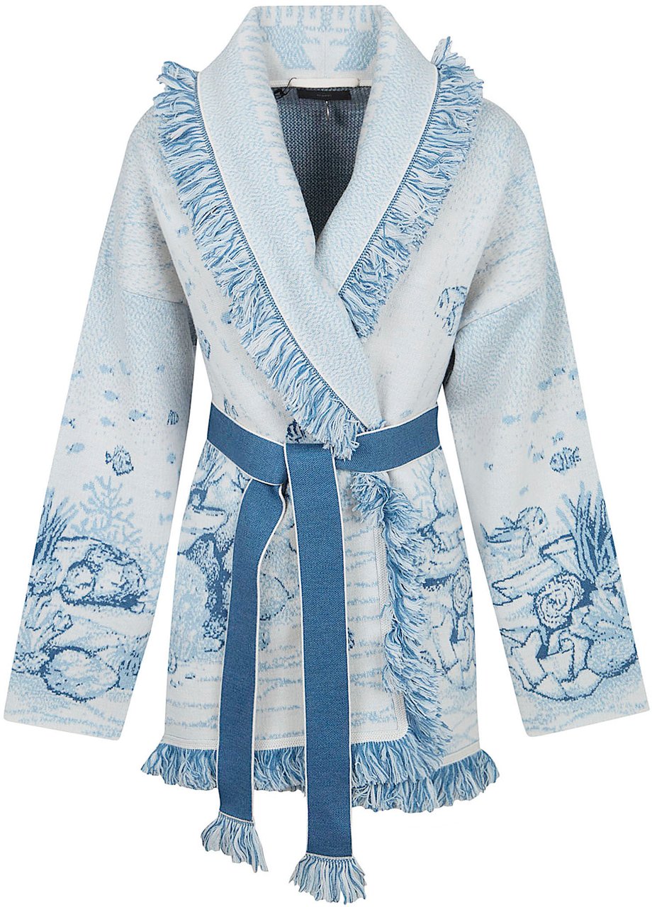 Alanui ALANUI DEEP IN THE OCEAN CARDIGAN Wit
