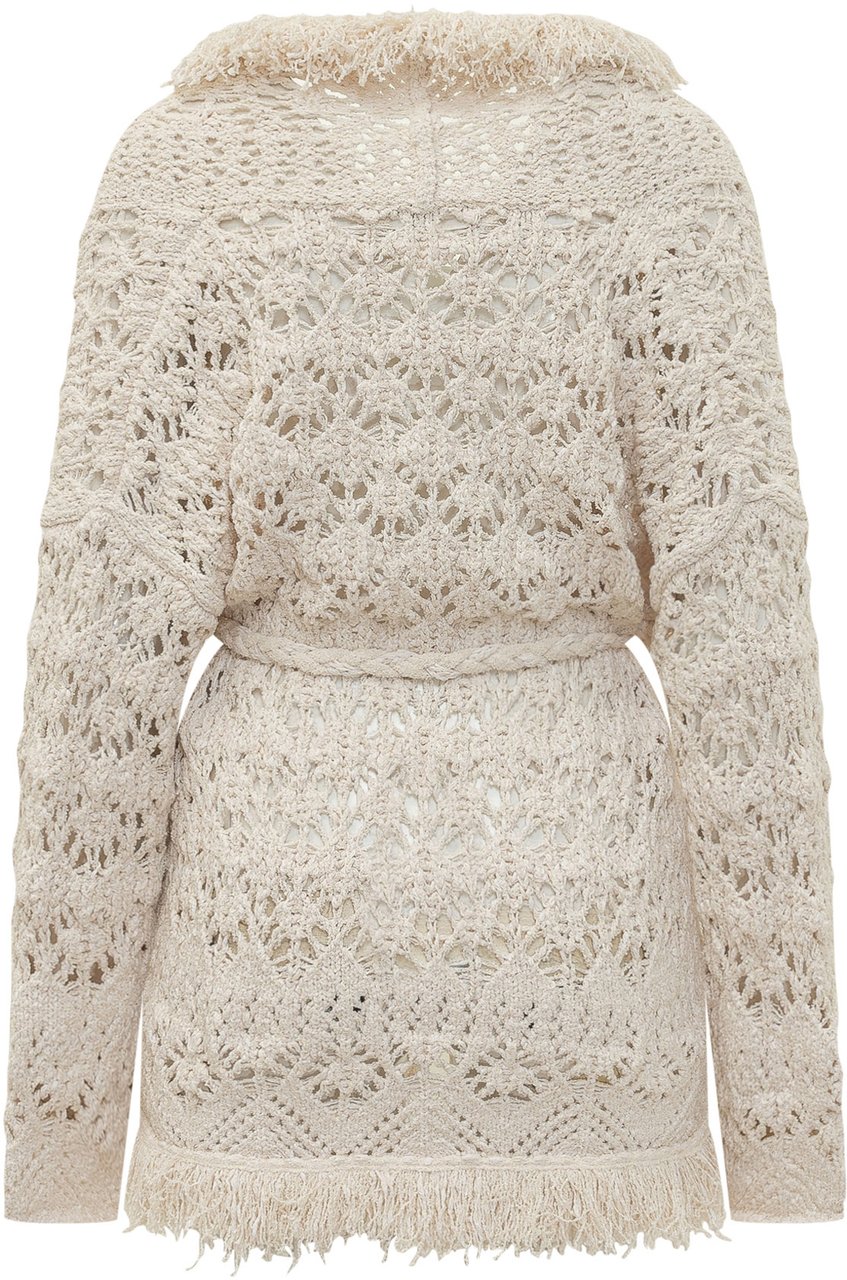 Alanui Cardigan Lagoon Romance con Cintura e Lavorazione Traforata Wit