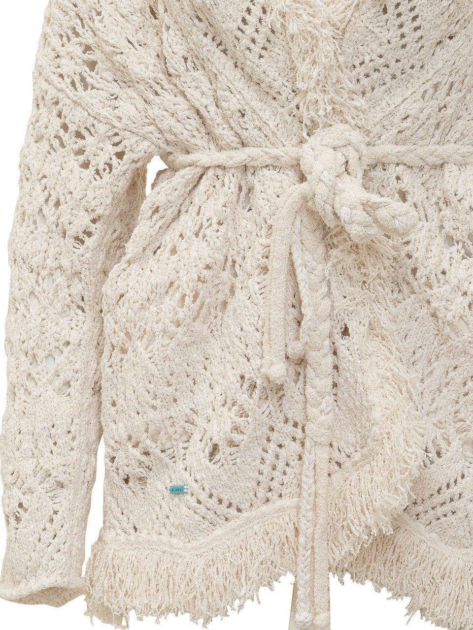 Alanui Cardigan Lagoon Romance con Cintura e Lavorazione Traforata Wit