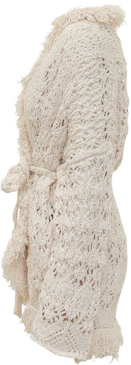 Alanui Cardigan Lagoon Romance con Cintura e Lavorazione Traforata Wit