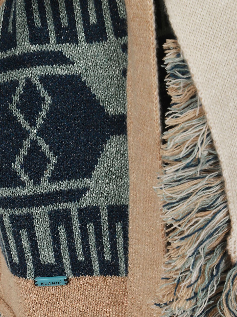 ALANUI ICON JACQUARD CARDIGAN Beige