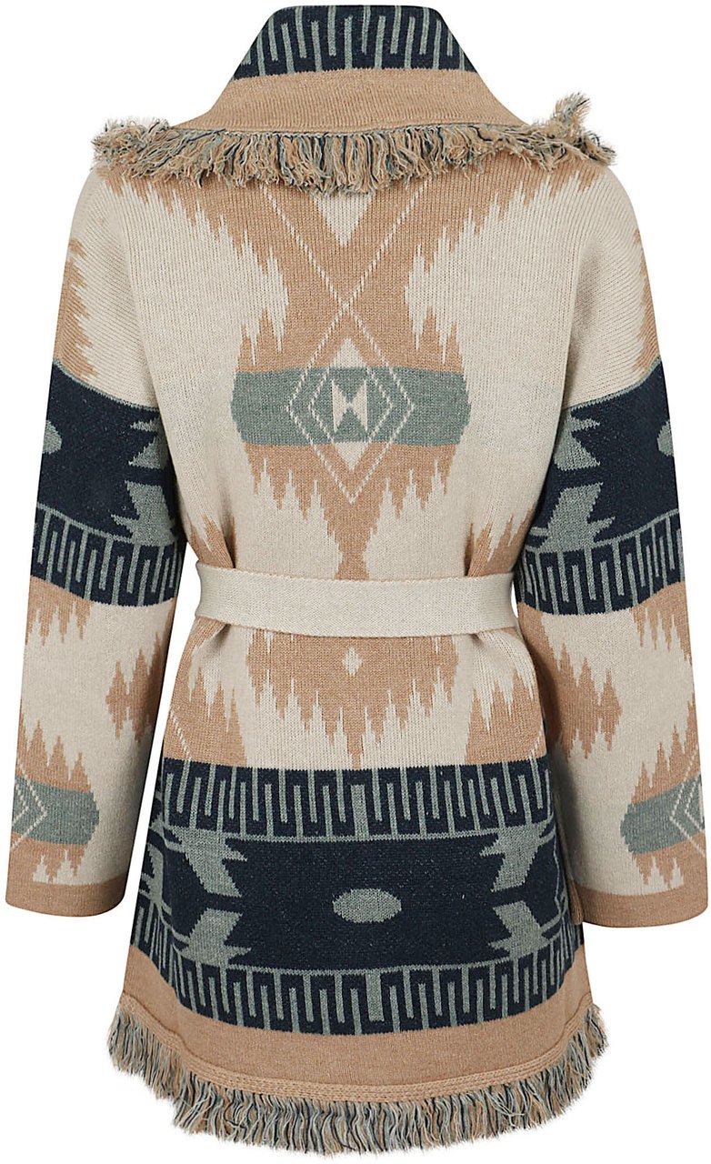 ALANUI ICON JACQUARD CARDIGAN Beige