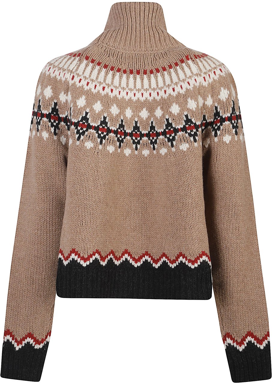 Alanui Sweet Winter Turtleneck Sweater Brown Bruin
