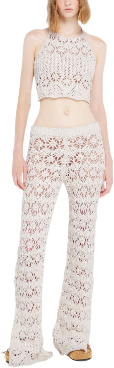 Alanui Trousers Cream Wit