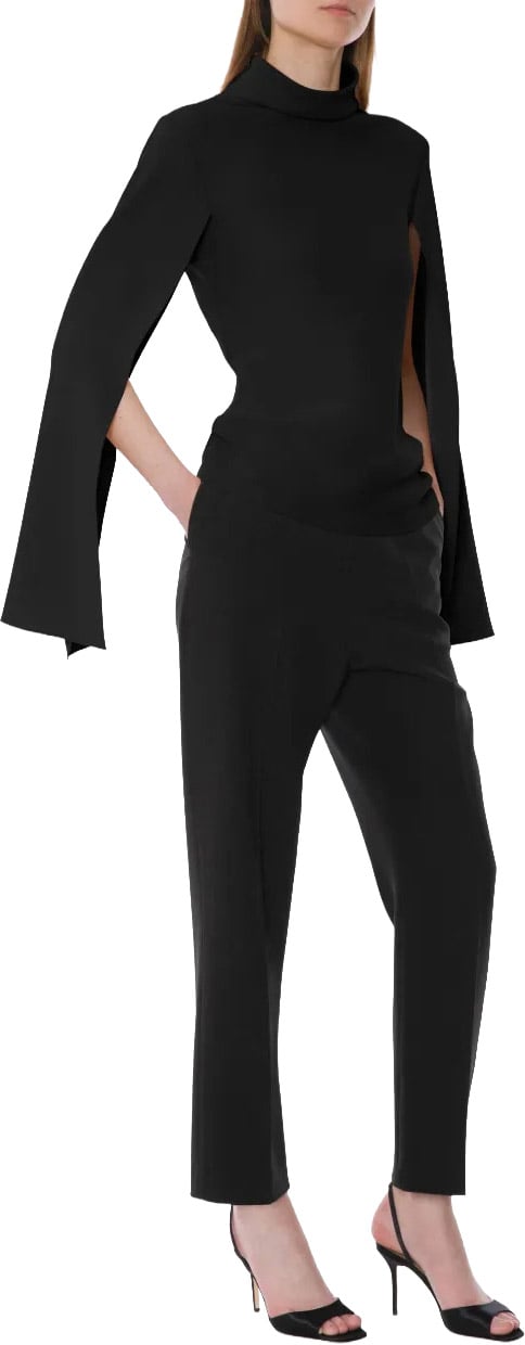 Alberta Ferretti Tailored Straight-Leg Pants with Minimalist Design Zwart