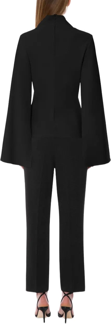 Alberta Ferretti Tailored Straight-Leg Pants with Minimalist Design Zwart