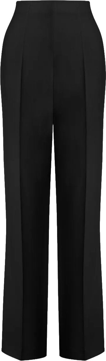 Alberta Ferretti Tailored Straight-Leg Pants with Minimalist Design Zwart