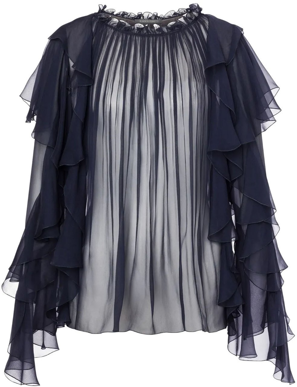 Alberta Ferretti Classic White Shirt with Tailored Fit Grijs