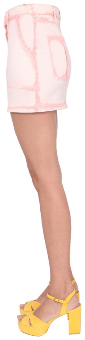 Alberta Ferretti Short Fitted Miniskirt Neutraal
