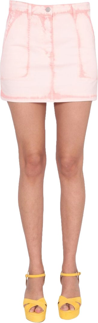 Alberta Ferretti Short Fitted Miniskirt Neutraal
