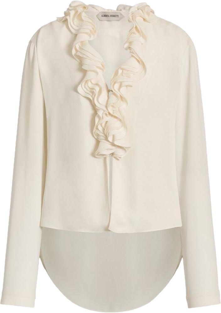 Alberta Ferretti Shirts Avorio Wit