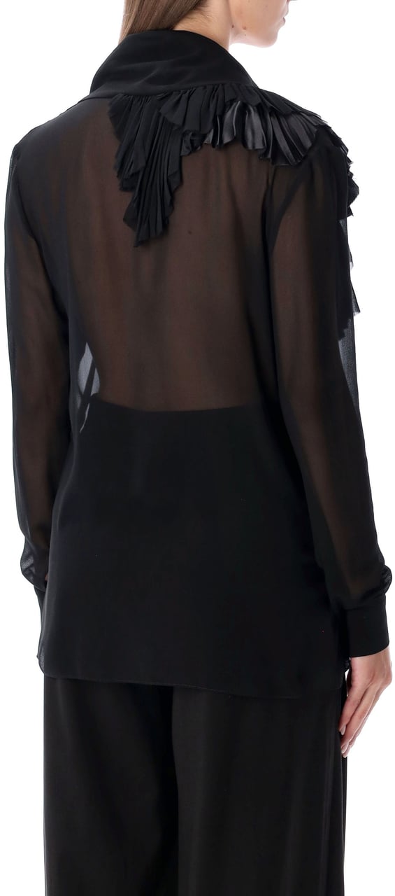 Alberta Ferretti Georgette Shirt Nero Zwart