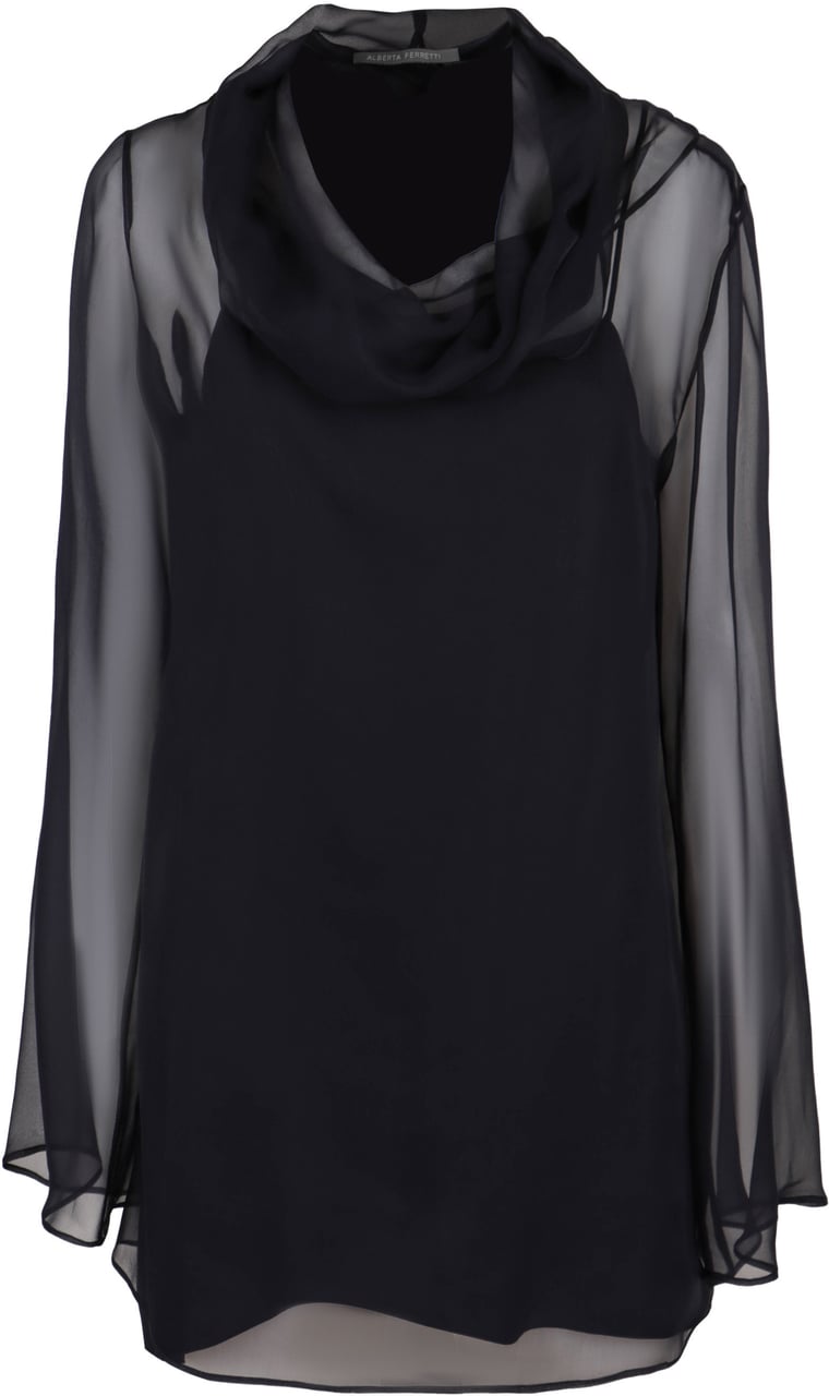 Alberta Ferretti Chiffon blouse Blauw