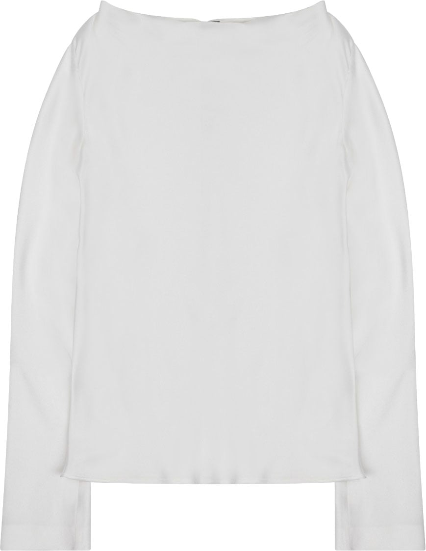 Alberta Ferretti Silk Blend Blouse Wit