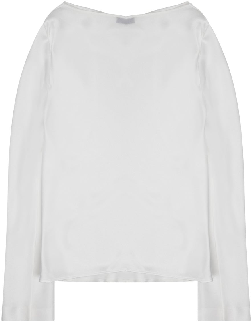 Alberta Ferretti Silk Blend Blouse Wit