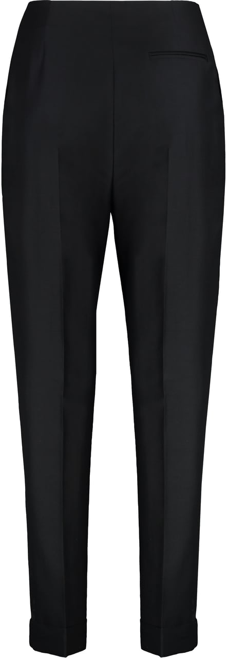 Alberta Ferretti Wool and silk pants Zwart