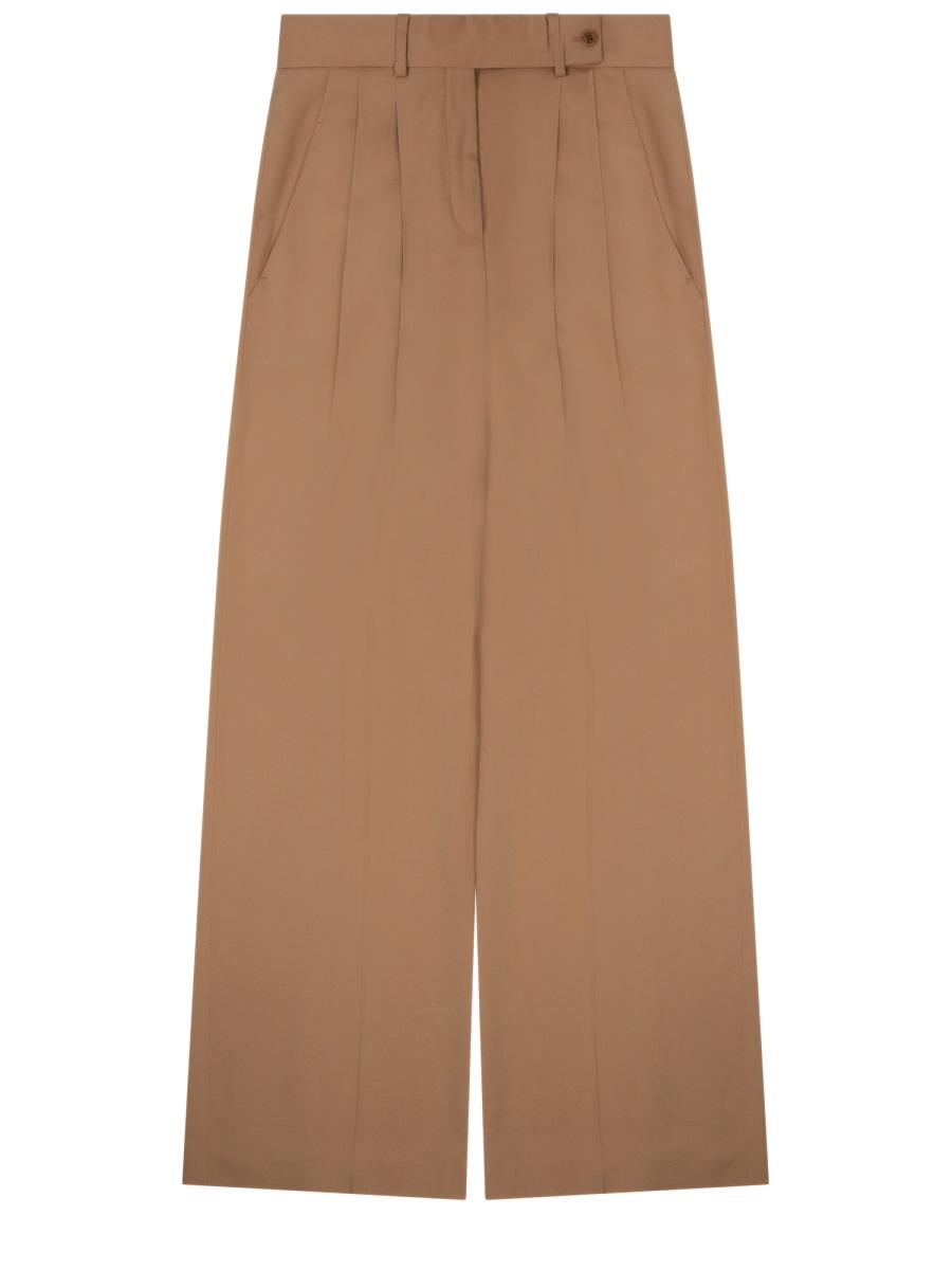 Alberta Ferretti Wide-Leg Tailored Pants With High Waist Bruin