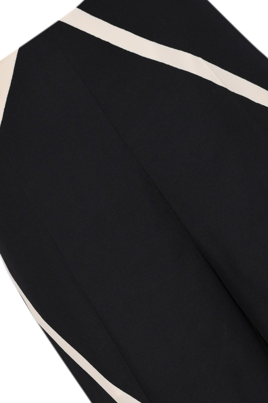 Alberta Ferretti Trousers Fantasia Nero Zwart