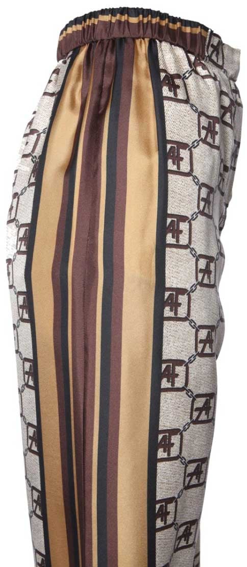 Alberta Ferretti Story Logo Pants Grijs