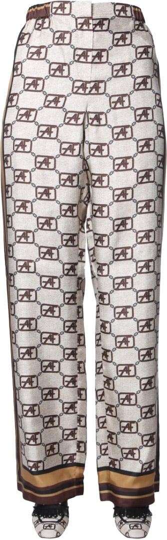 Alberta Ferretti Story Logo Pants Grijs