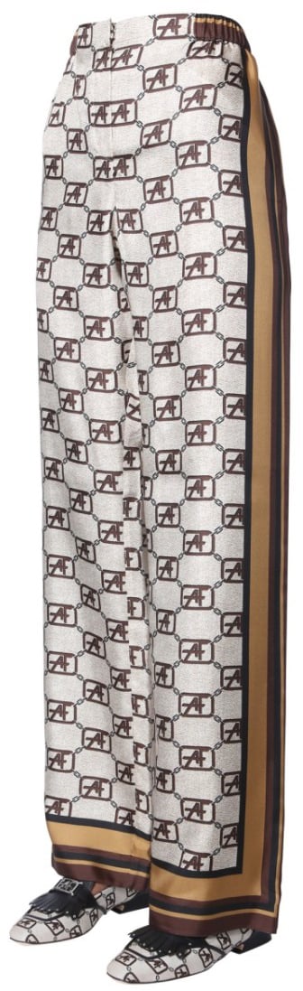 Alberta Ferretti Story Logo Pants Grijs