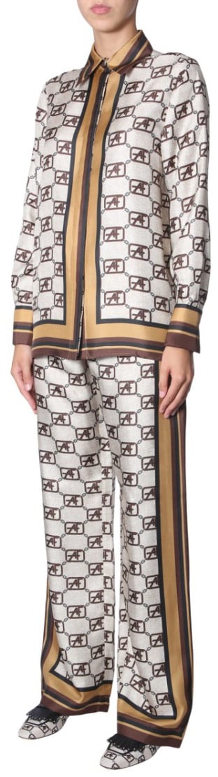 Alberta Ferretti Story Logo Pants Grijs