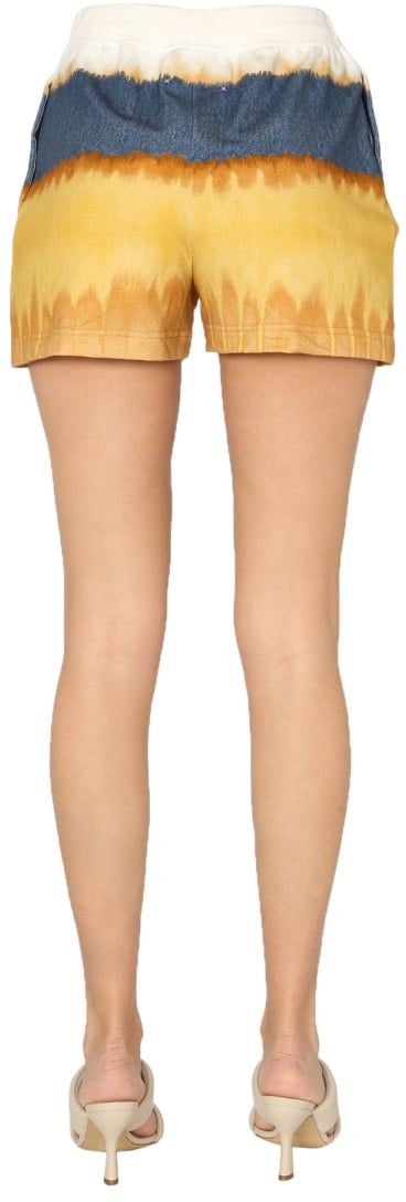 Alberta Ferretti Relaxed Fit Cotton Shorts Neutraal