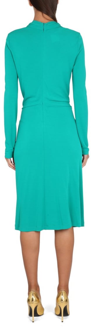 Alberta Ferretti V-Neck Dress Groen
