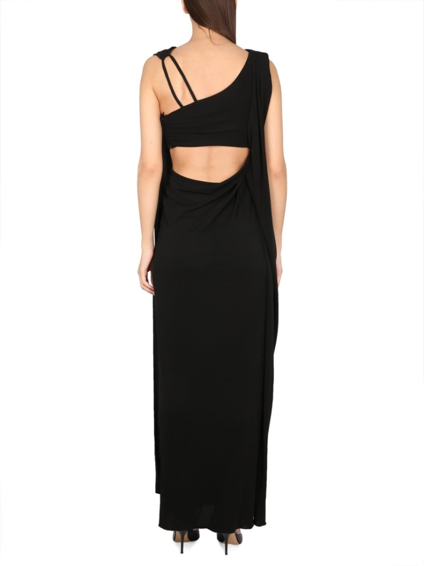 Alberta Ferretti Sustainable Organzine Dress Zwart