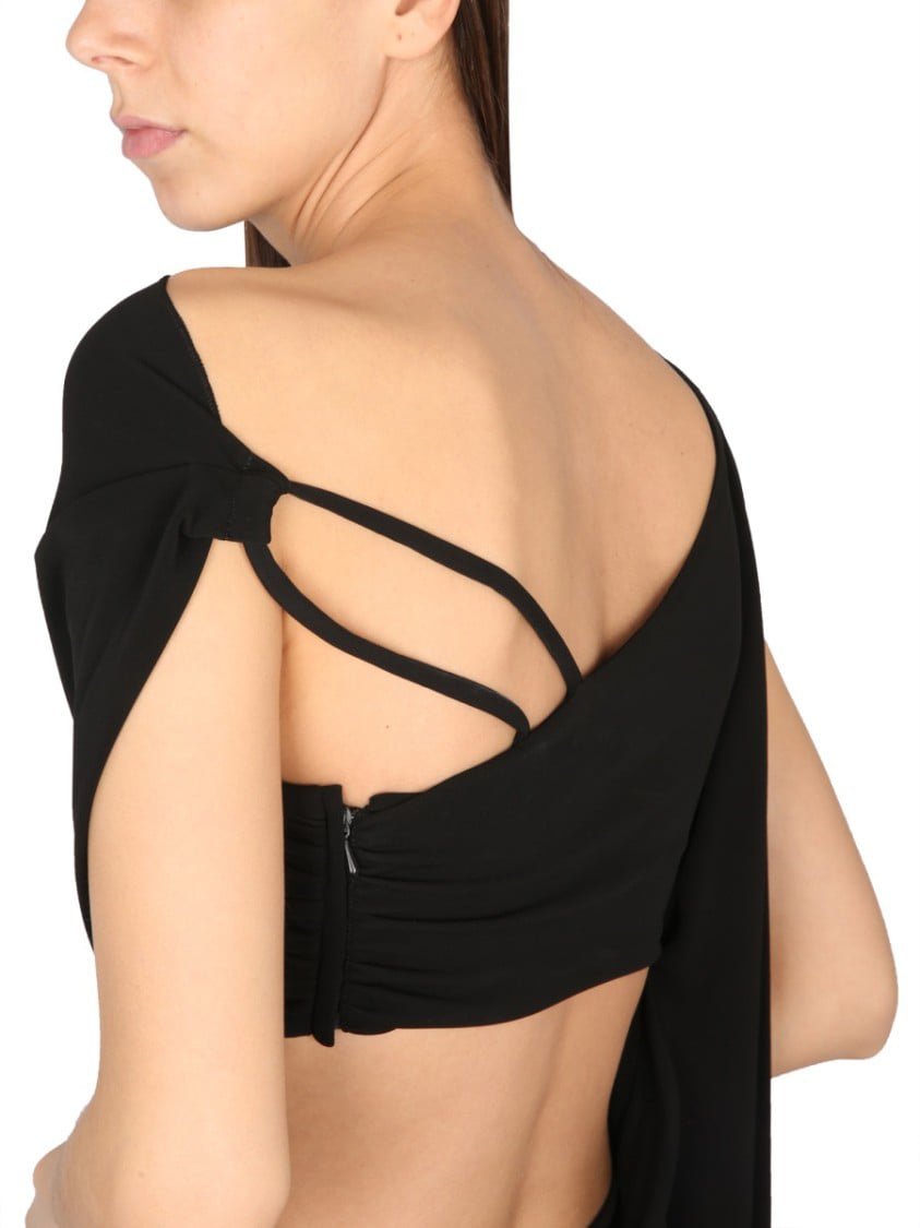 Alberta Ferretti Sustainable Organzine Dress Zwart