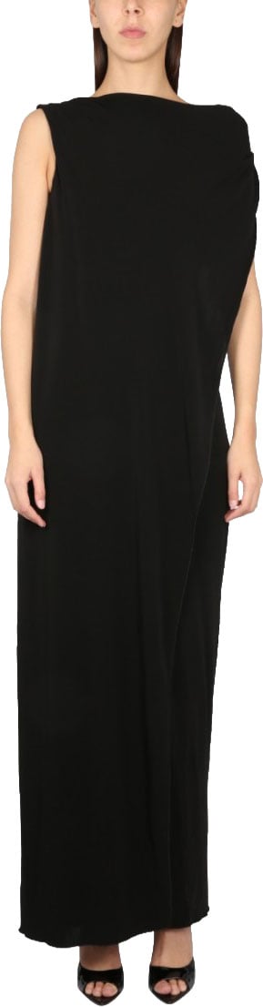Alberta Ferretti Sustainable Organzine Dress Zwart