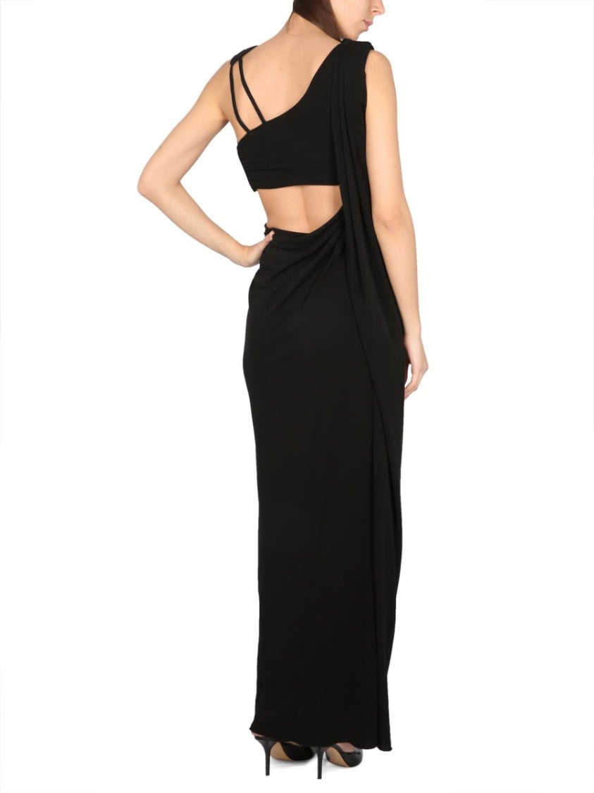Alberta Ferretti Sustainable Organzine Dress Zwart